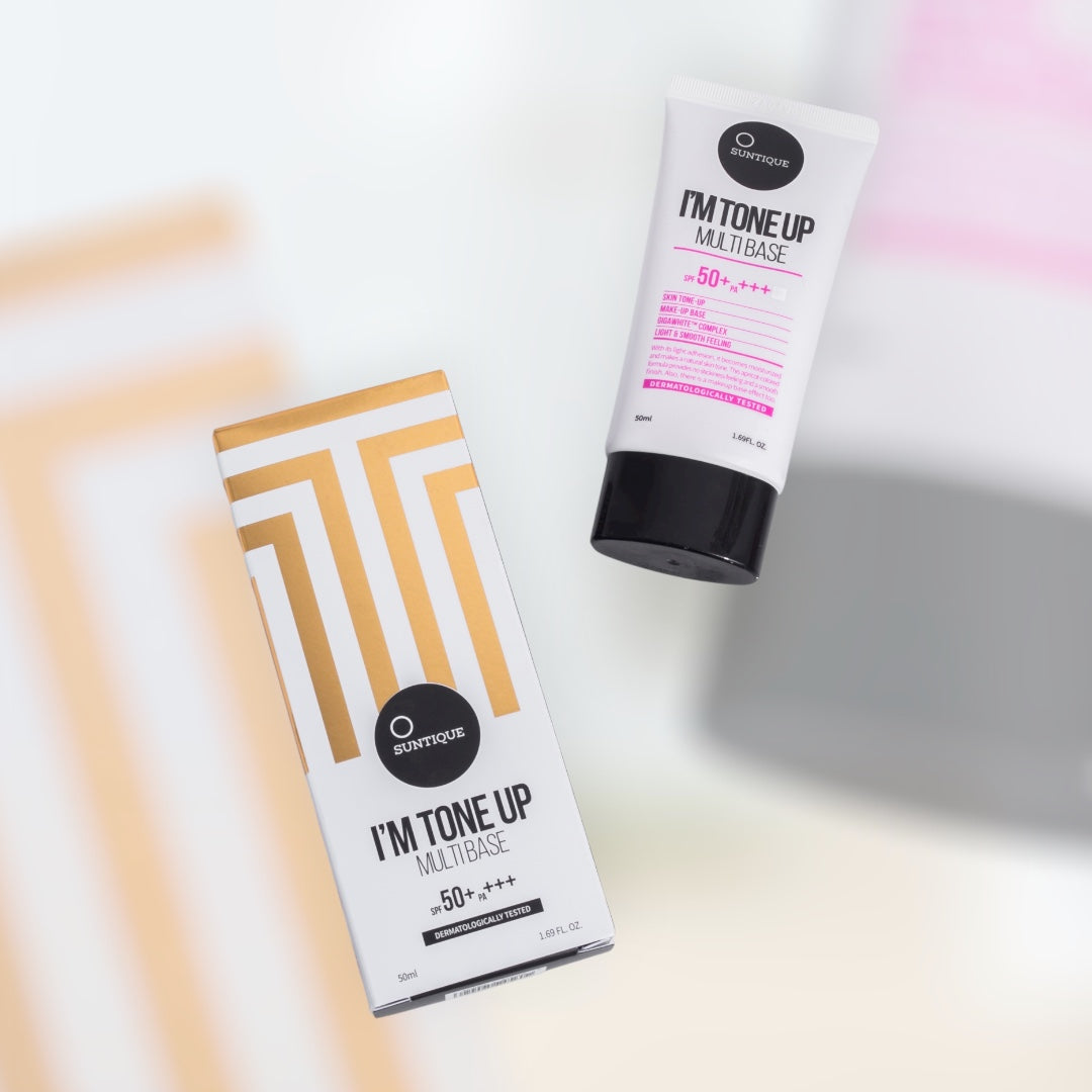 SUNTIQUE I’m Tone Up Multi Base SPF50+ – Αντηλιακή βάση με φυσικό χρώμα και λάμψη για φωτεινή επιδερμίδα