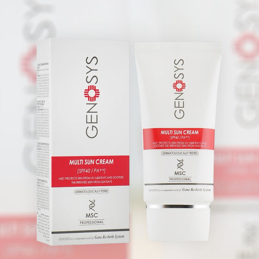 Genosys Multi Sun Cream SPF40 PA++ – Αντηλιακή κρέμα προσώπου 50ml με ενυδατική και καταπραϋντική δράση