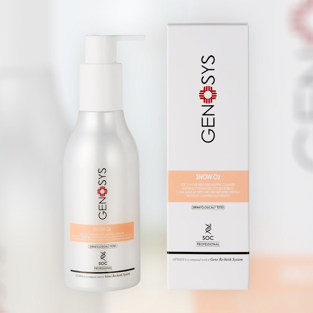 Genosys Snow O2 Cleanser 180ml – Καθαριστικός αφρός οξυγόνωσης για θαμπό, κουρασμένο ή άτονο δέρμα