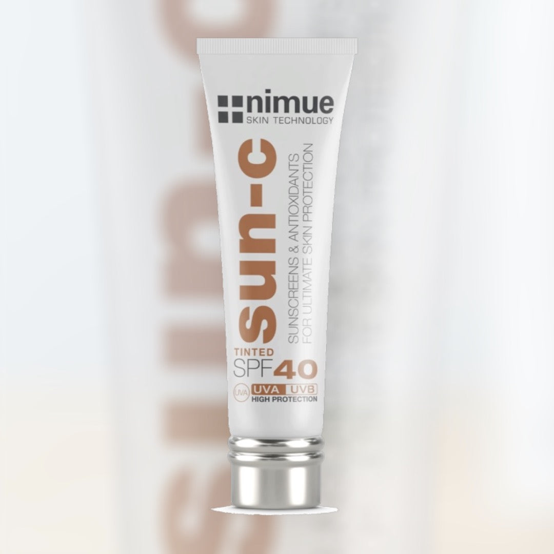 Nimue Sun-C Tinted SPF 40 60ml – Αντηλιακή Κρέμα με Χρώμα (Light / Medium / Dark)